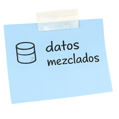 datos mezclados